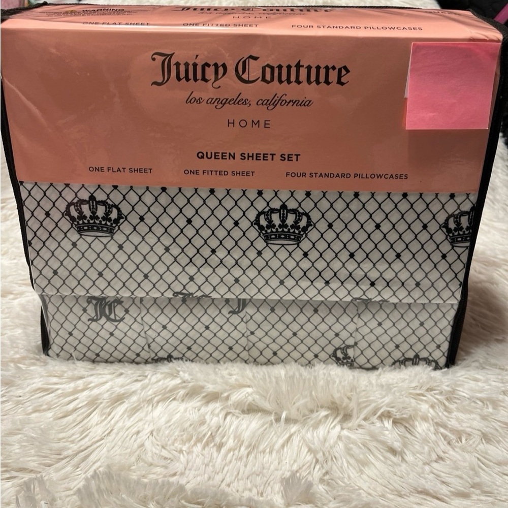 Juicy Couture Crown Sheet Set, Queen